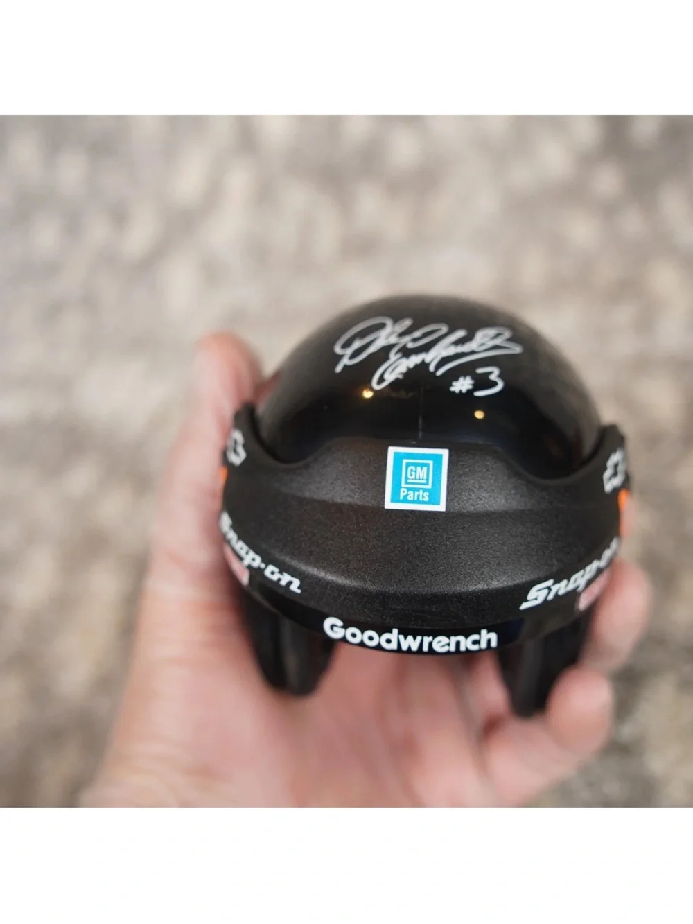 Dale Earnhardt Sr #3 GM Goodwrench Replica Mini Helmet Black Snap-on Simpson - Picture 6 of 9